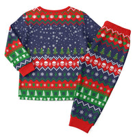 Dead Inside But Jolly Af Christmas Skeleton Christmas Pajama Set Xmas Holiday Patterns - Wonder Print Shop