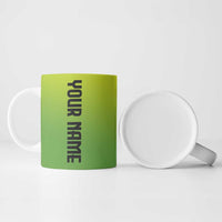 Personalized Skull Bowling Ceramic Mug with Neon Green Strike Design - Edgy Bowler Style - Wonder Print Shop
