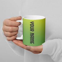 Personalized Skull Bowling Ceramic Mug with Neon Green Strike Design - Edgy Bowler Style - Wonder Print Shop