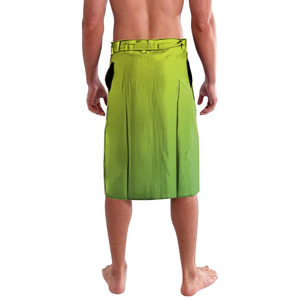 Personalized Skull Bowling Lavalava with Neon Green Strike Design - Edgy Bowler Style - Wonder Print Shop