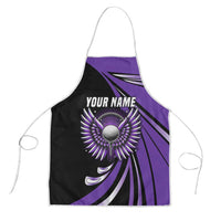 Personalized Purple Winged Golf Ball Apron Bold Golf Graphic Design - Wonder Print Shop