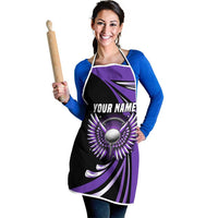 Personalized Purple Winged Golf Ball Apron Bold Golf Graphic Design - Wonder Print Shop
