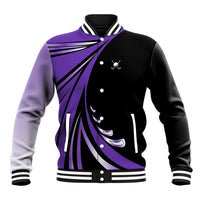 Personalized Purple Winged Golf Ball Baseball Jacket Bold Golf Graphic Design - Wonder Print Shop