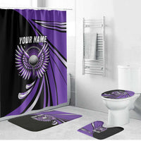 Personalized Purple Winged Golf Ball Bathroom Set Bold Golf Graphic Design - Wonder Print Shop