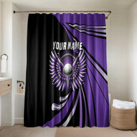 Personalized Purple Winged Golf Ball Bathroom Set Bold Golf Graphic Design - Wonder Print Shop