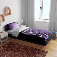 Personalized Purple Winged Golf Ball Bedding Set Bold Golf Graphic Design - Wonder Print Shop