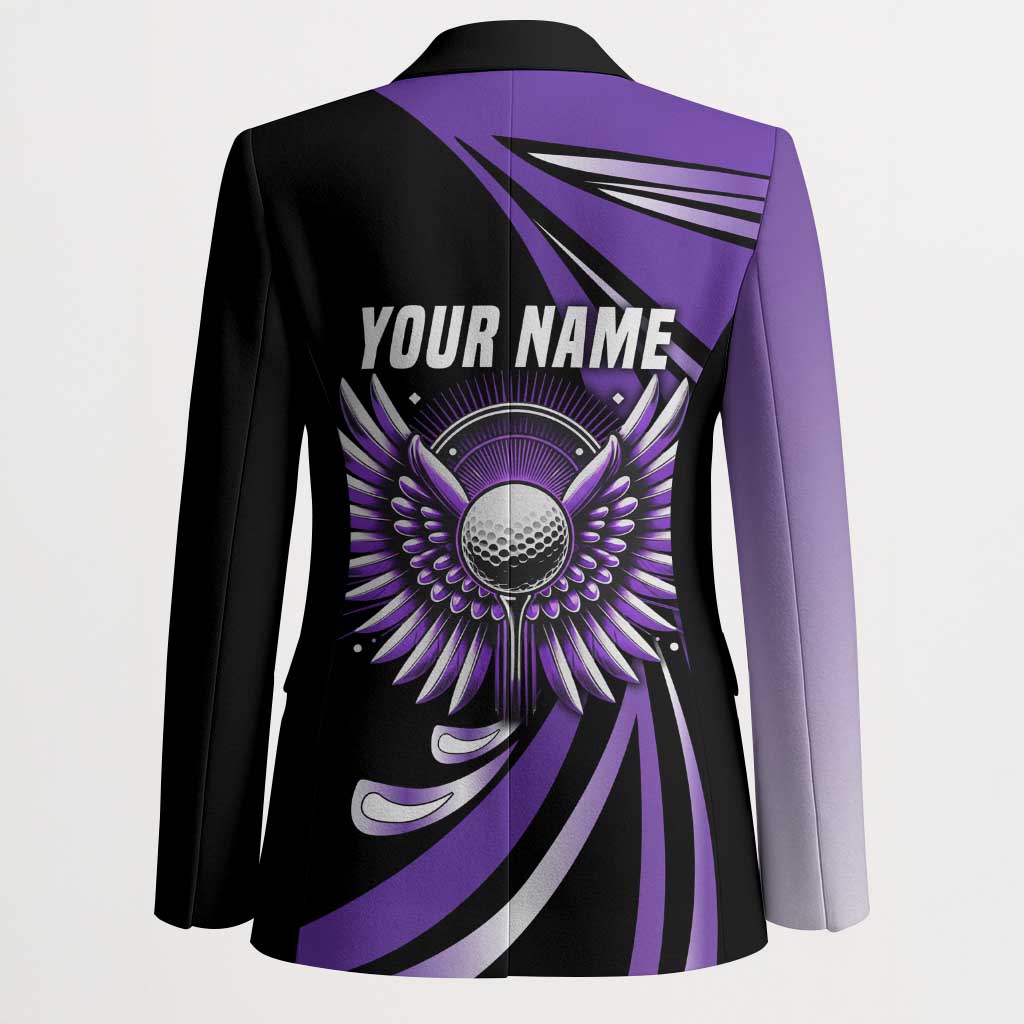 Personalized Purple Winged Golf Ball Blazer Bold Golf Graphic Design - Wonder Print Shop