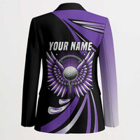 Personalized Purple Winged Golf Ball Blazer Bold Golf Graphic Design - Wonder Print Shop