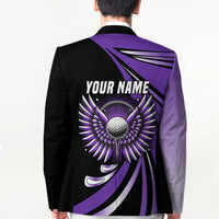 Personalized Purple Winged Golf Ball Blazer Bold Golf Graphic Design - Wonder Print Shop