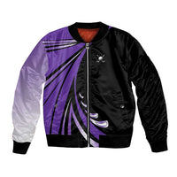 Personalized Purple Winged Golf Ball Bomber Jacket Bold Golf Graphic Design - Wonder Print Shop