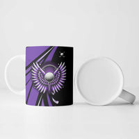 Personalized Purple Winged Golf Ball Ceramic Mug Bold Golf Graphic Design - Wonder Print Shop