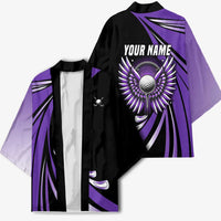 Personalized Purple Winged Golf Ball Kimono Bold Golf Graphic Design - Wonder Print Shop