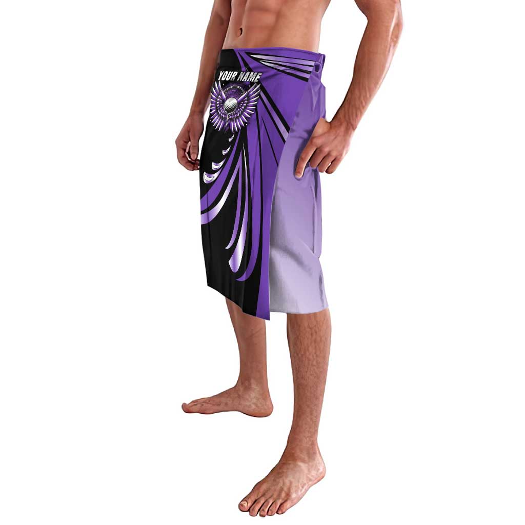 Personalized Purple Winged Golf Ball Lavalava Bold Golf Graphic Design - Wonder Print Shop