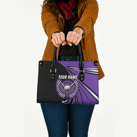 Personalized Purple Winged Golf Ball Leather Bag Bold Golf Graphic Design - Wonder Print Shop