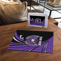 Personalized Purple Winged Golf Ball Puzzle Bold Golf Graphic Design - Wonder Print Shop