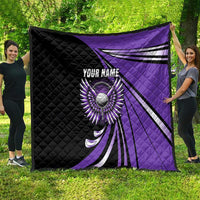 Personalized Purple Winged Golf Ball Quilt Bold Golf Graphic Design - Wonder Print Shop