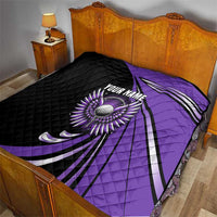 Personalized Purple Winged Golf Ball Quilt Bold Golf Graphic Design - Wonder Print Shop