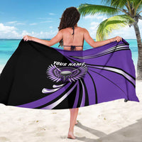 Personalized Purple Winged Golf Ball Sarong Bold Golf Graphic Design - Wonder Print Shop