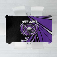 Personalized Purple Winged Golf Ball Tablecloth Bold Golf Graphic Design - Wonder Print Shop