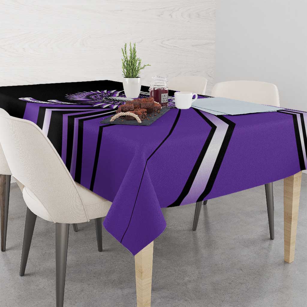 Personalized Purple Winged Golf Ball Tablecloth Bold Golf Graphic Design - Wonder Print Shop