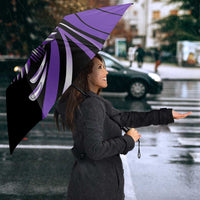 Personalized Purple Winged Golf Ball Umbrella Bold Golf Graphic Design - Wonder Print Shop