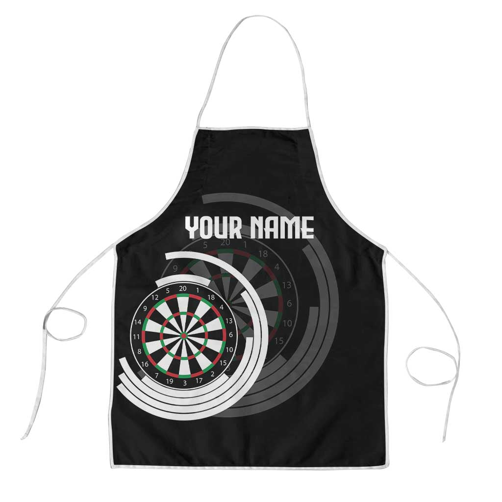 Personalized Black and White Dartboard Apron Bullseye Target Design for Dart Players - Wonder Print Shop