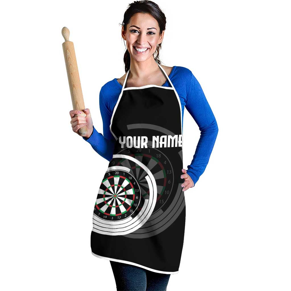 Personalized Black and White Dartboard Apron Bullseye Target Design for Dart Players - Wonder Print Shop