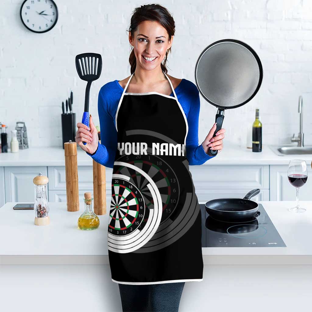 Personalized Black and White Dartboard Apron Bullseye Target Design for Dart Players - Wonder Print Shop