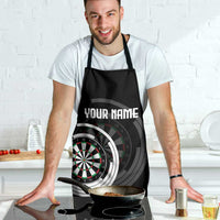Personalized Black and White Dartboard Apron Bullseye Target Design for Dart Players - Wonder Print Shop