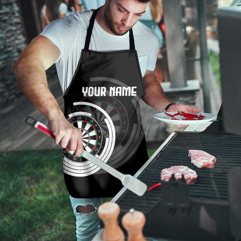 Personalized Black and White Dartboard Apron Bullseye Target Design for Dart Players - Wonder Print Shop