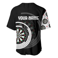 Personalized Black and White Dartboard Baseball Jersey Bullseye Target Design for Dart Players - Wonder Print Shop