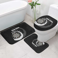 Personalized Black and White Dartboard Bathroom Set Bullseye Target Design for Dart Players - Wonder Print Shop