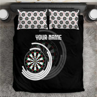 Personalized Black and White Dartboard Bedding Set Bullseye Target Design for Dart Players - Wonder Print Shop