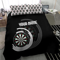 Personalized Black and White Dartboard Bedding Set Bullseye Target Design for Dart Players - Wonder Print Shop