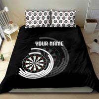 Personalized Black and White Dartboard Bedding Set Bullseye Target Design for Dart Players - Wonder Print Shop