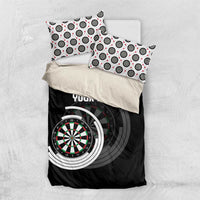 Personalized Black and White Dartboard Bedding Set Bullseye Target Design for Dart Players - Wonder Print Shop