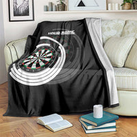 Personalized Black and White Dartboard Blanket Bullseye Target Design for Dart Players - Wonder Print Shop