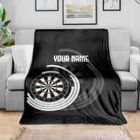 Personalized Black and White Dartboard Blanket Bullseye Target Design for Dart Players - Wonder Print Shop