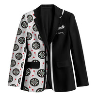 Personalized Black and White Dartboard Blazer Bullseye Target Design for Dart Players - Wonder Print Shop
