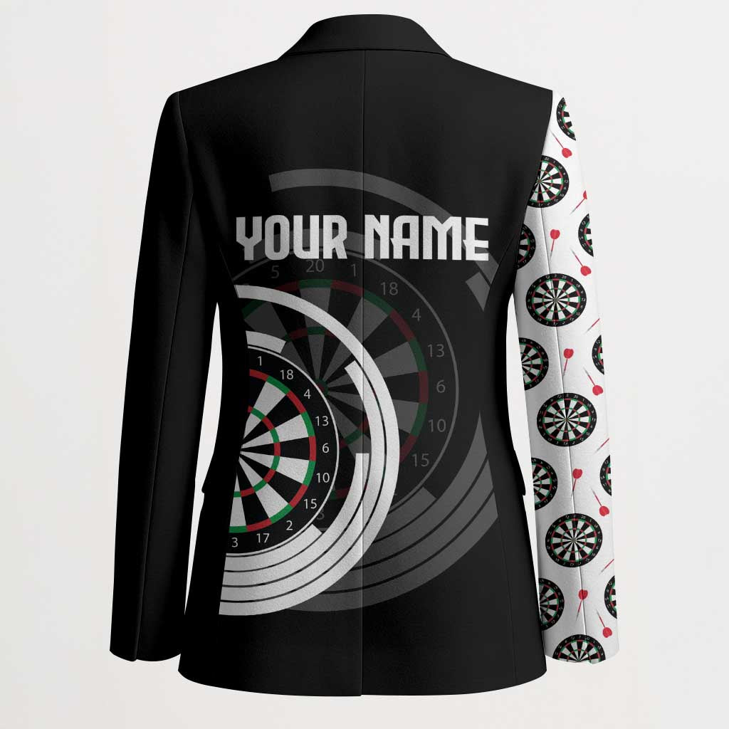 Personalized Black and White Dartboard Blazer Bullseye Target Design for Dart Players - Wonder Print Shop