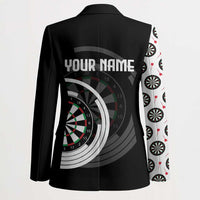 Personalized Black and White Dartboard Blazer Bullseye Target Design for Dart Players - Wonder Print Shop