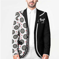 Personalized Black and White Dartboard Blazer Bullseye Target Design for Dart Players - Wonder Print Shop
