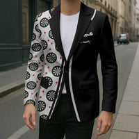 Personalized Black and White Dartboard Blazer Bullseye Target Design for Dart Players - Wonder Print Shop