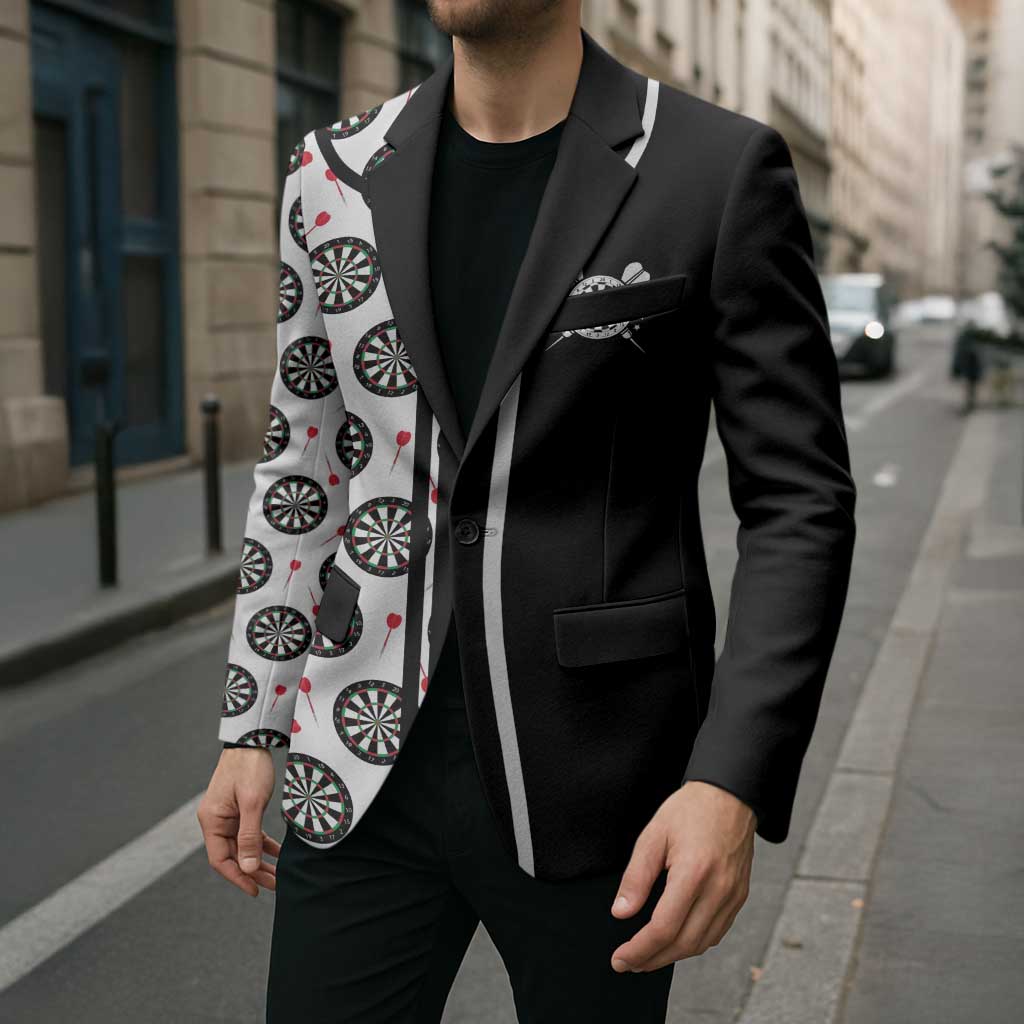 Personalized Black and White Dartboard Blazer Bullseye Target Design for Dart Players - Wonder Print Shop