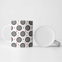 Personalized Black and White Dartboard Ceramic Mug Bullseye Target Design for Dart Players - Wonder Print Shop
