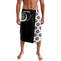 Personalized Black and White Dartboard Lavalava Bullseye Target Design for Dart Players - Wonder Print Shop