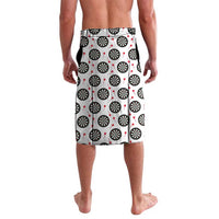 Personalized Black and White Dartboard Lavalava Bullseye Target Design for Dart Players - Wonder Print Shop