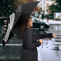 Personalized Black and White Dartboard Umbrella Bullseye Target Design for Dart Players - Wonder Print Shop