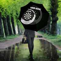 Personalized Black and White Dartboard Umbrella Bullseye Target Design for Dart Players - Wonder Print Shop