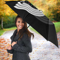 Personalized Black and White Dartboard Umbrella Bullseye Target Design for Dart Players - Wonder Print Shop